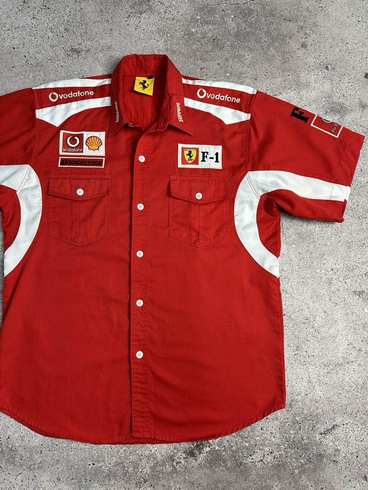 Ferrari × Vintage Vintage Ferrari Y2K Racing Jersey Shirt Formula Archival F-1 Size US XL / EU 56 / 4 - 3 Thumbnail