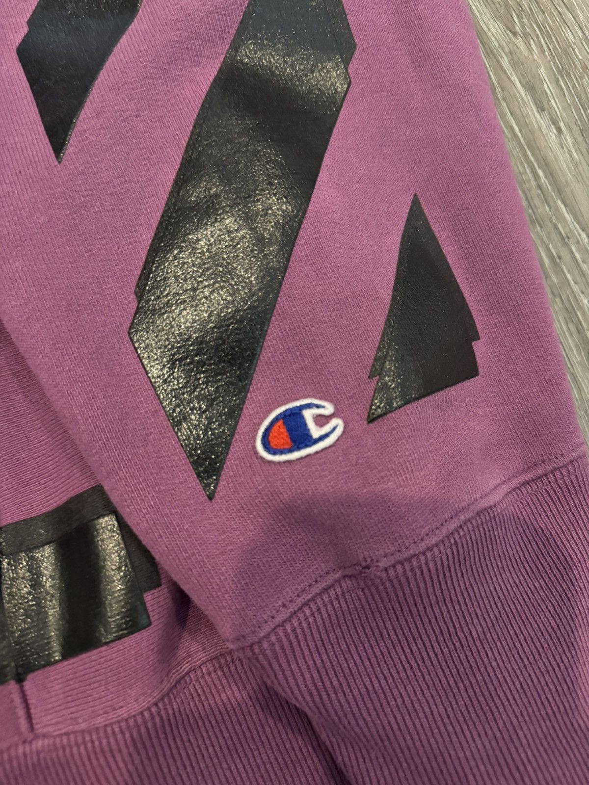 Champion × Off-White Off White Champion Purple Hoodie Size Medium Size US M / EU 48-50 / 2 - 6 Thumbnail
