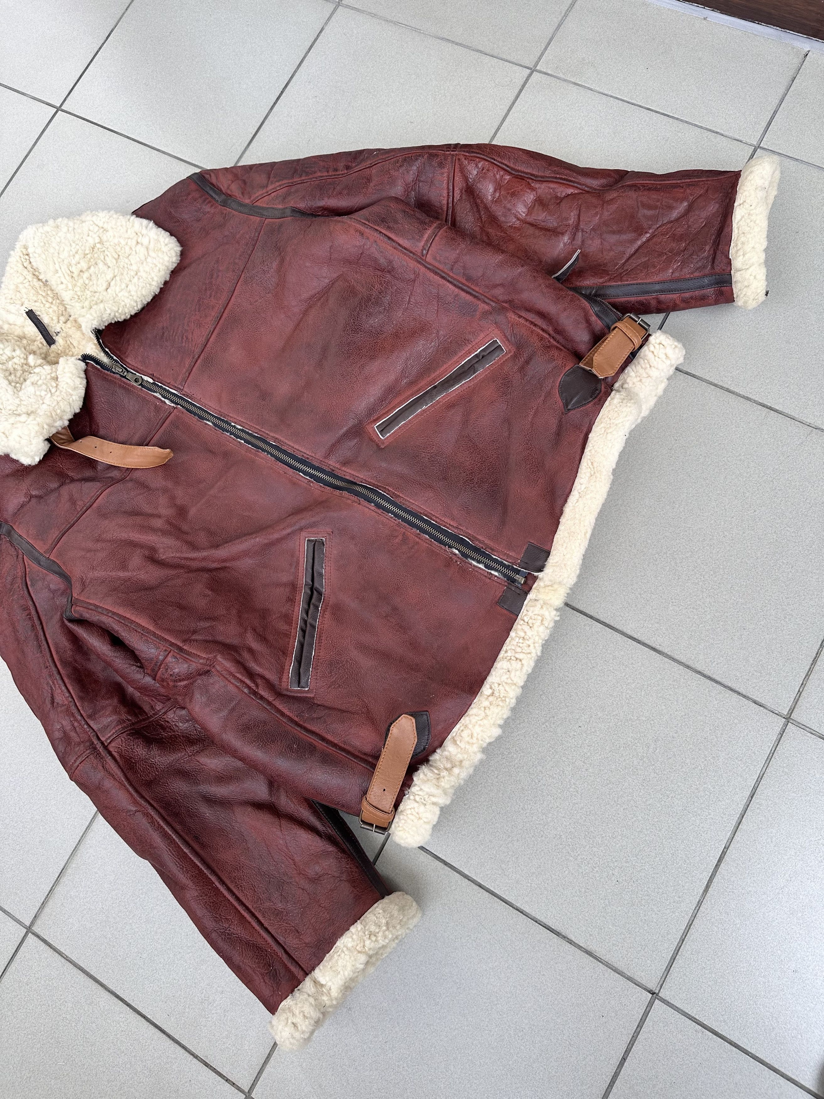 Vintage Rare Vintage Aviator leather jacket sheepskin shearling B-2 Size US XXL / EU 58 / 5 - 5 Thumbnail