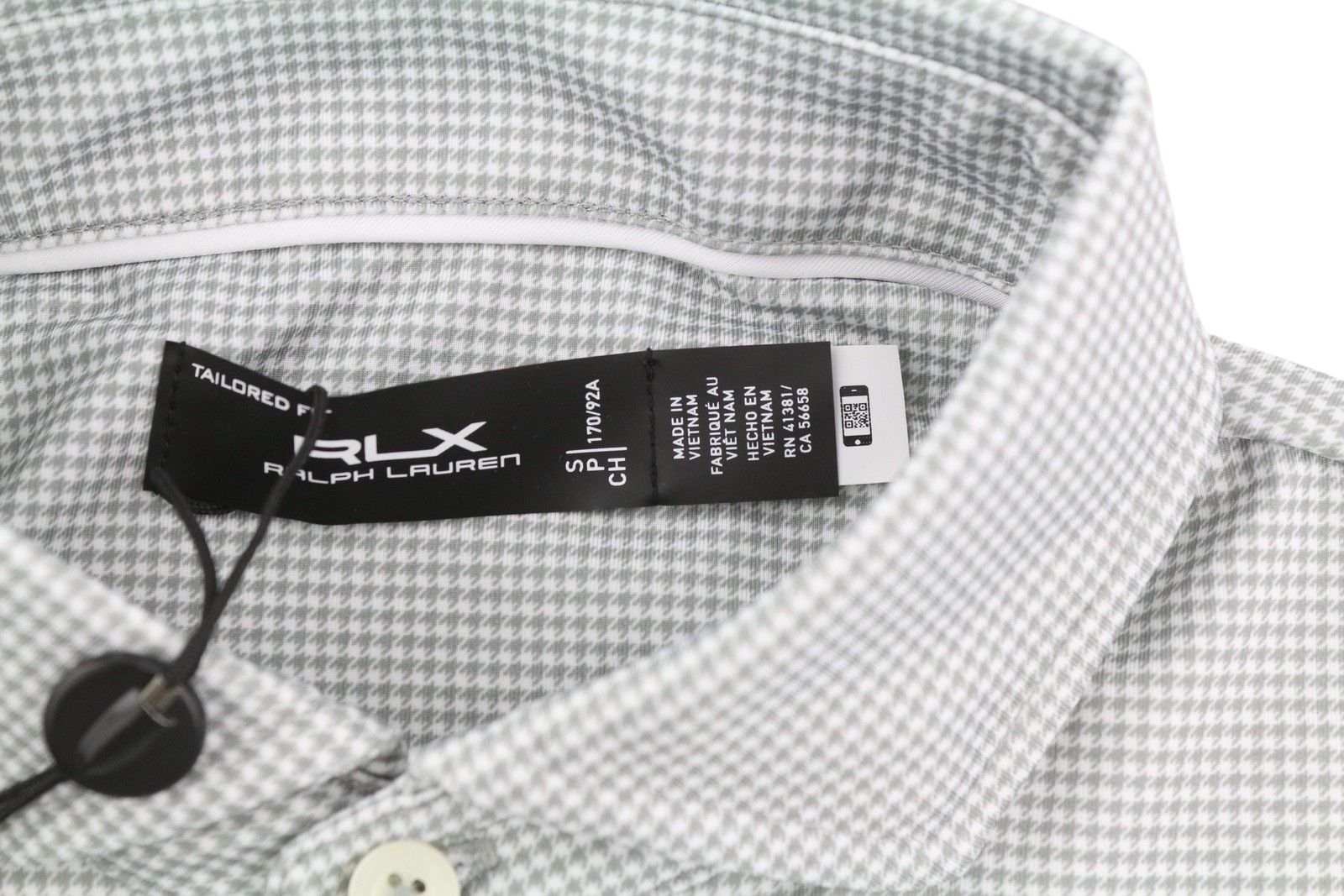 RLX Ralph Lauren GOLF S Grey Houndstooth Polo Tee 84574 Size US S / EU 44-46 / 1 - 5 Thumbnail