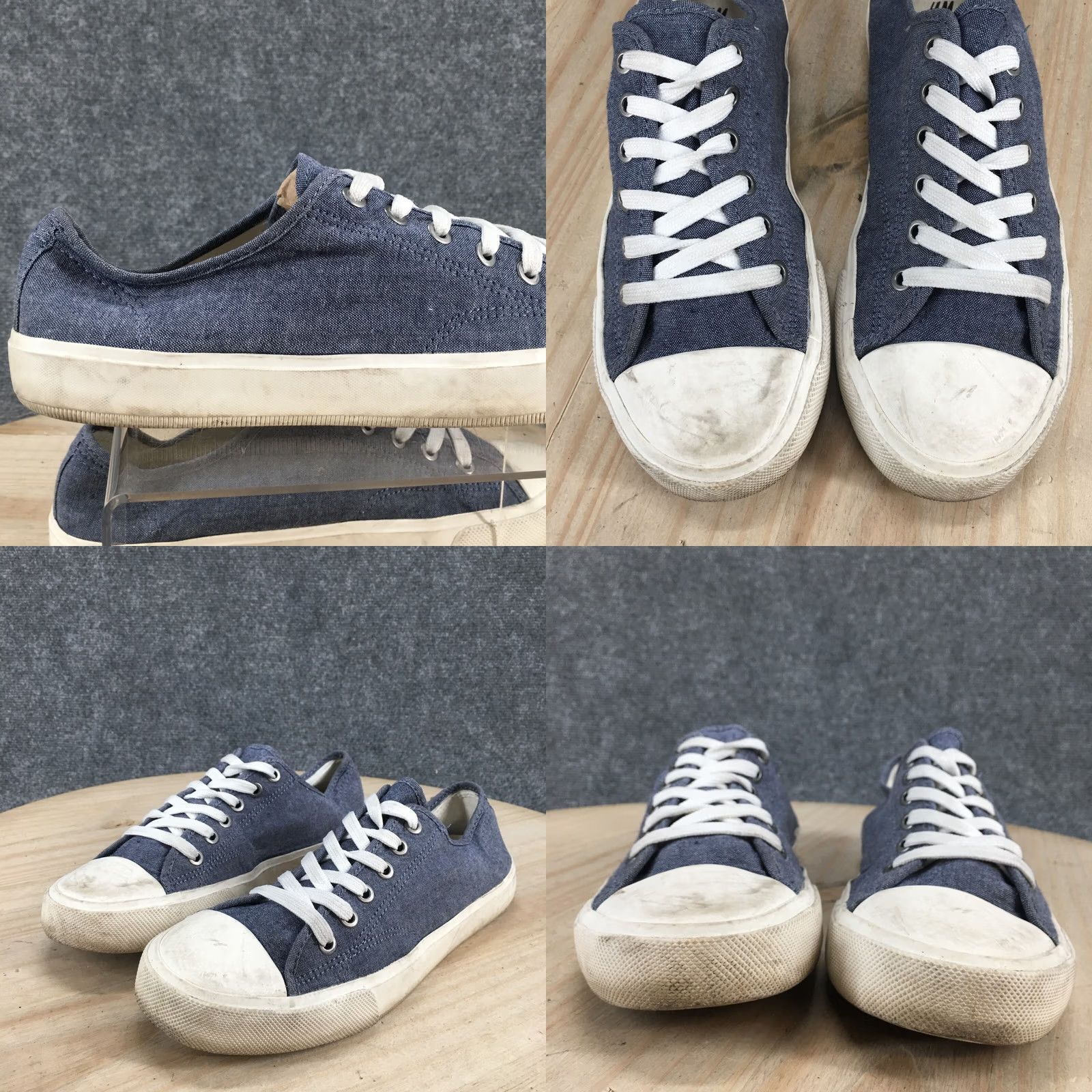 H&M H&M Shoes Womens 42 Casual Comfort Low Top Sneakers Blue Denim Lace Up Flats Shoes Width M, Breathable, Comfortable, Casual Walking Size L / US 10 / IT 46 - 8 Thumbnail