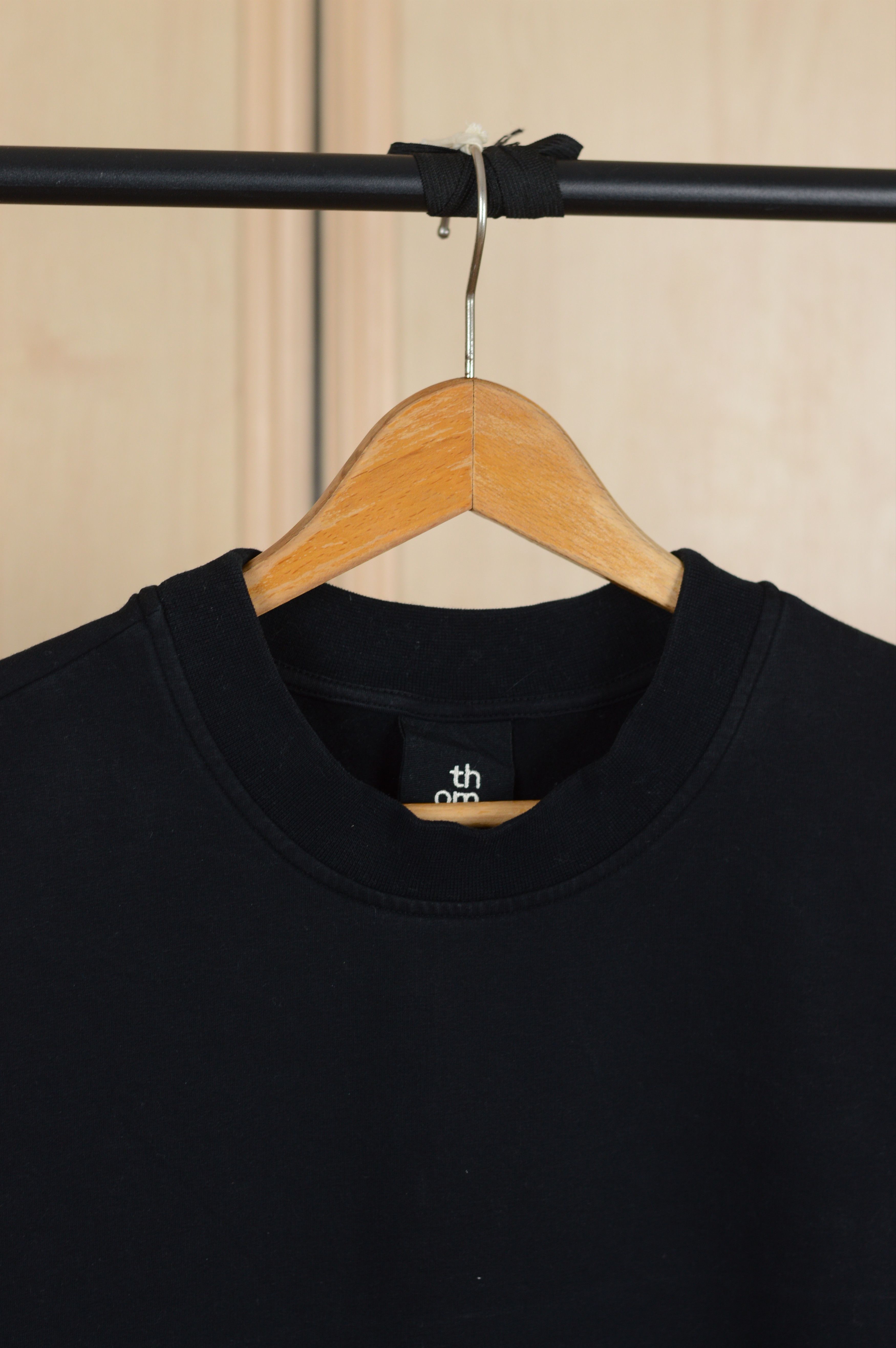 Thom Krom Thom Krom Asymmetric Stitches Black Sweatshirt Size US M / EU 48-50 / 2 - 2 Thumbnail