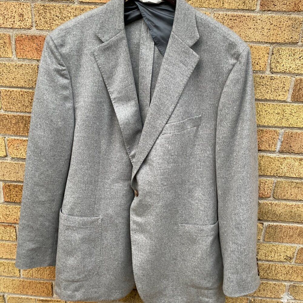 Samuelsohn SamuelSohn Soft 100% Cashmere SB GIbson Suit Jacket Blazer Size 48R - 2 Thumbnail