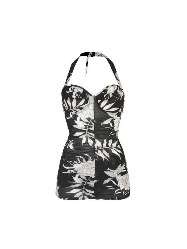 Maison Margiela Maison Margiela Paris New Black Printed Padded Bodysuit IT40 Size S / US 4 / IT 40 - 4 Thumbnail