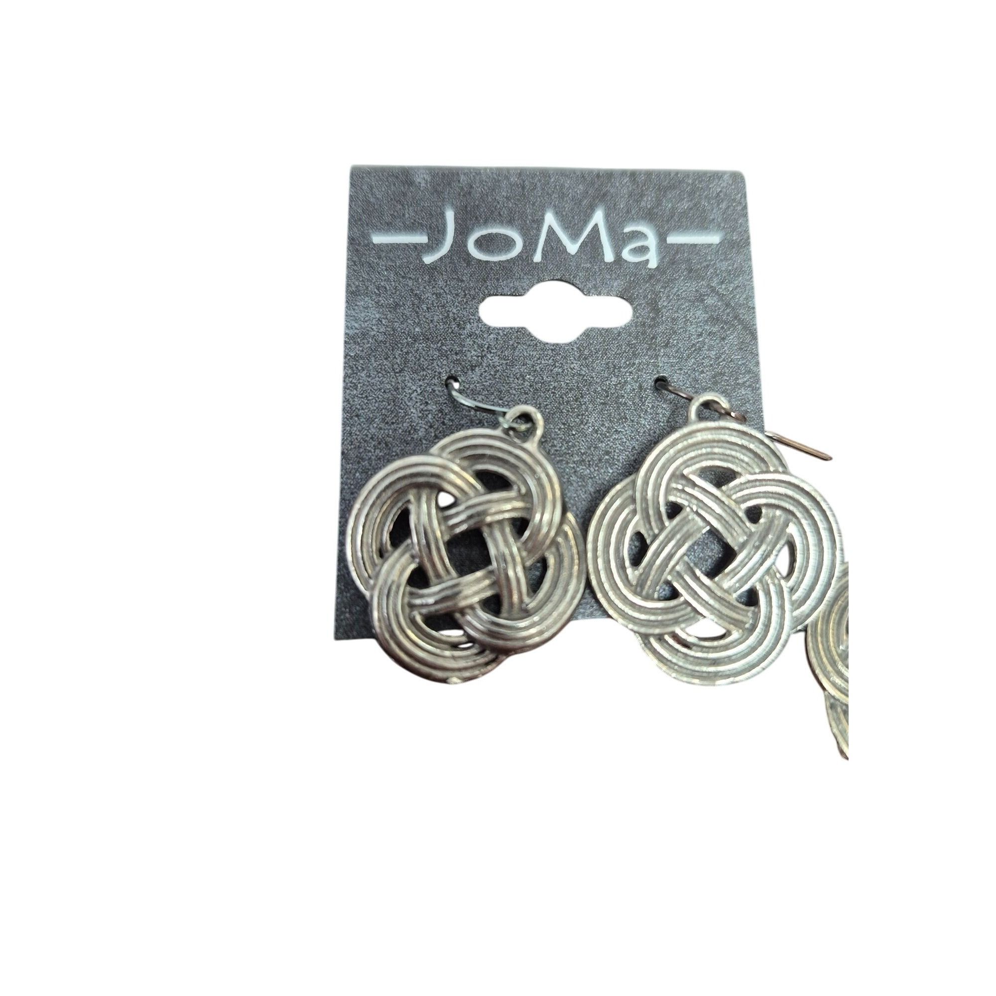 Joma JoMa Womens Celtic Knot Pattern Earrings Silver Tone Made In Size ONE SIZE - 1 Thumbnail