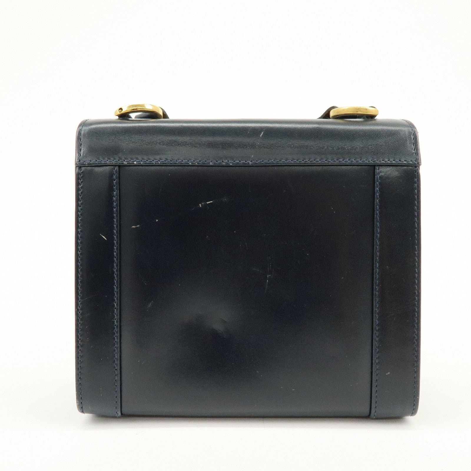 Salvatore Ferragamo Ferragamo Gancini Leather Crossbody Bag Navy Size ONE SIZE - 2 Thumbnail