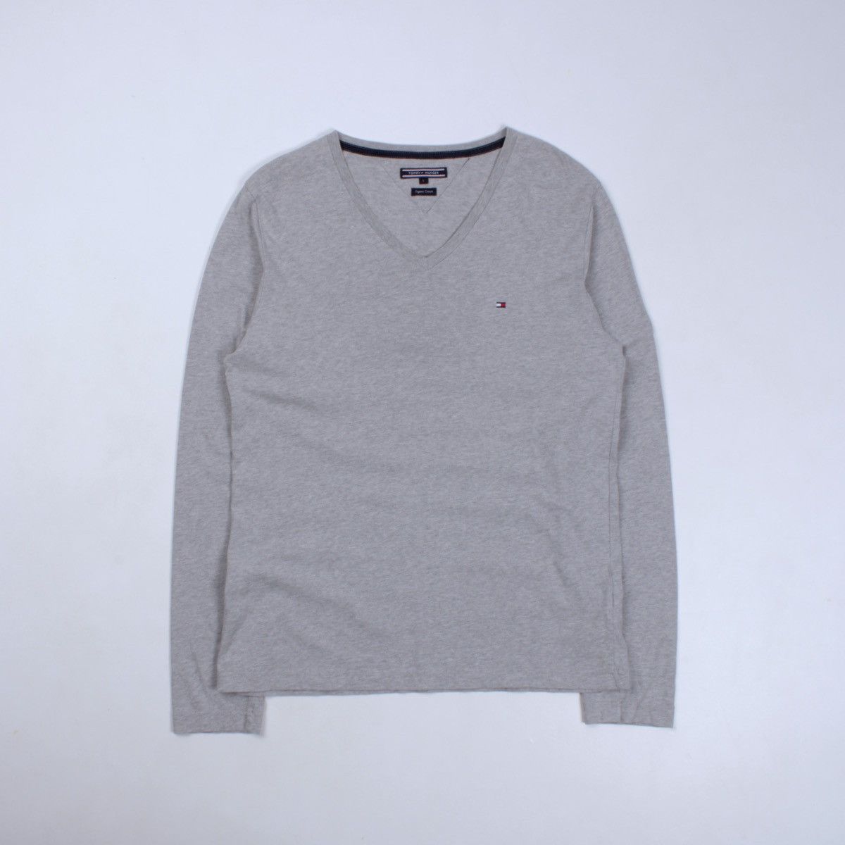 Tommy Hilfiger TOMMY HILFIGER Organic Cotton V-neck Long Sleeve T-Shirt Size US L / EU 52-54 / 3 - 2 Thumbnail
