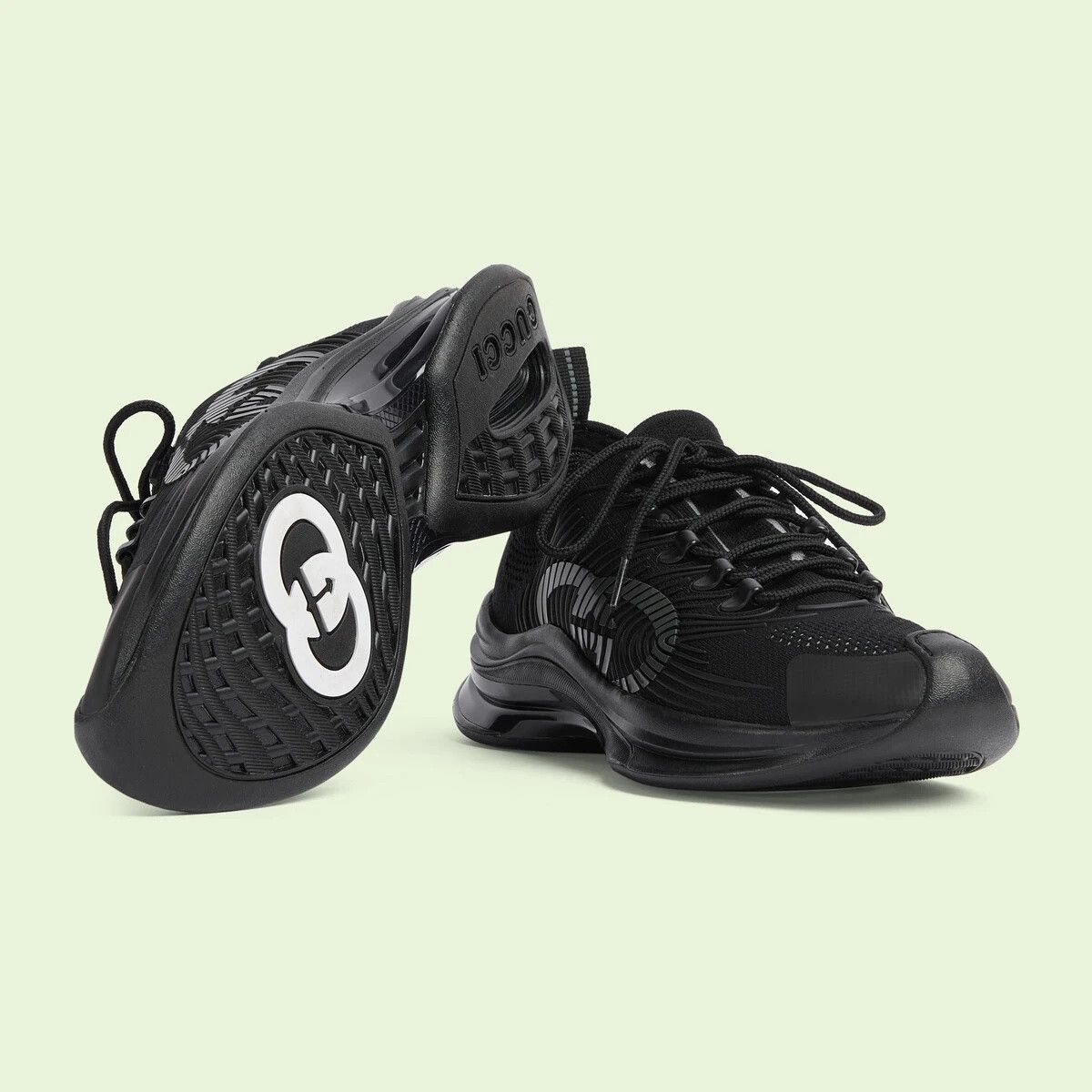 Gucci o1s1wg110125 Run Sneakers in Black Size US 15 / EU 48 - 6 Thumbnail