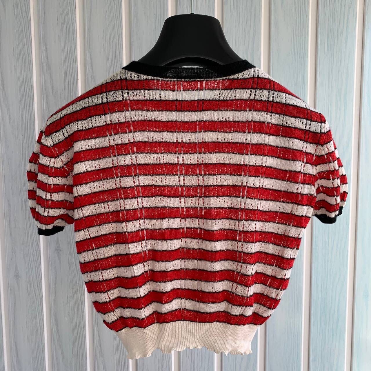 Miu Miu Miu Miu Multicolor Cashmere & Silk Knit Striped Mini Top Size S / US 4 / IT 40 - 5 Thumbnail