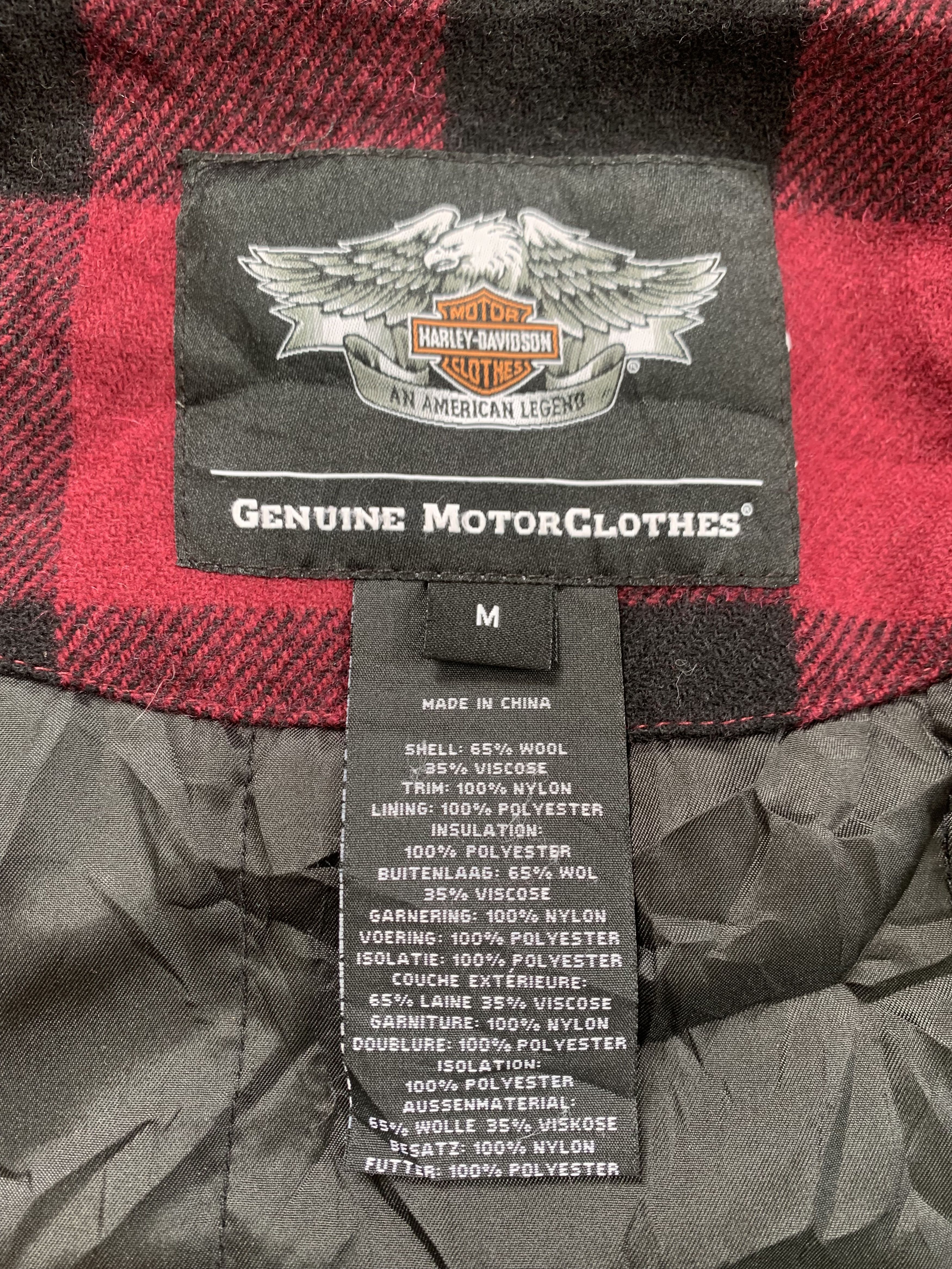 Harley Davidson Red Tartan Harley Davidson Blend Wool Jacket Size US M / EU 48-50 / 2 - 11 Thumbnail