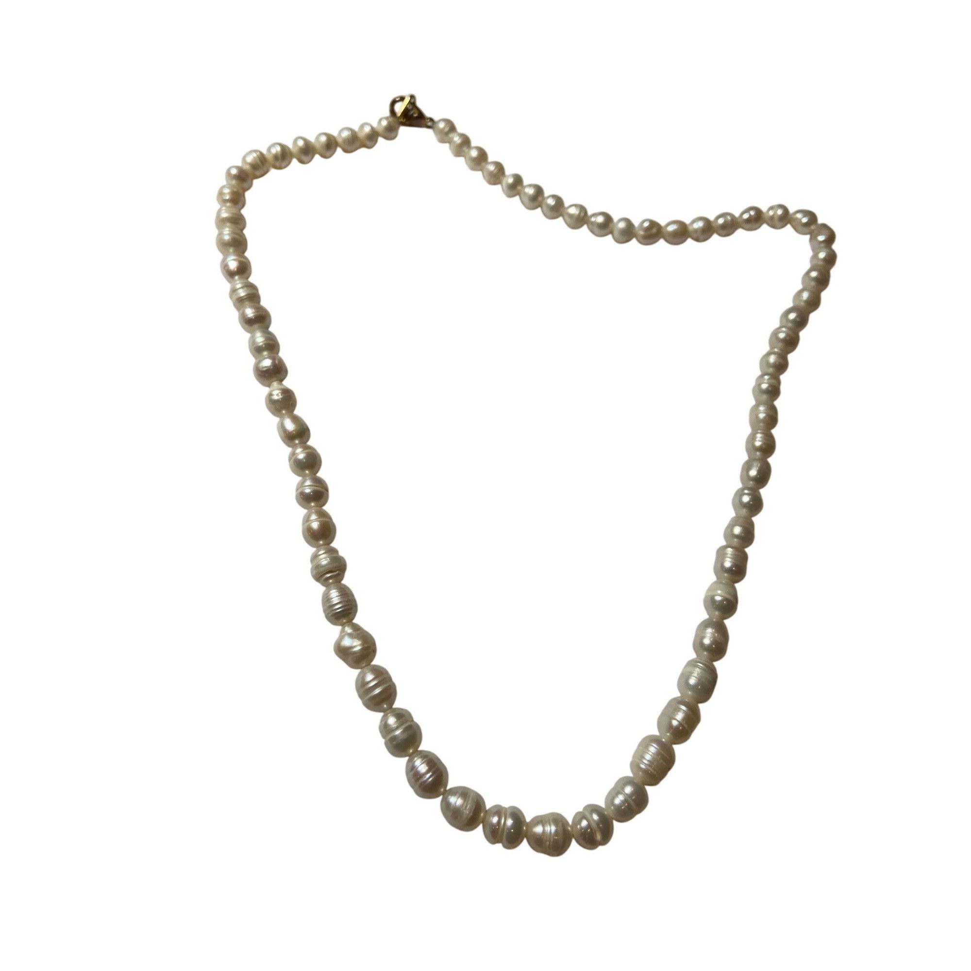 Other Freshwater Genuine Pearl Necklace W/Gold-Plated Clasp - 18" Size ONE SIZE - 1 Thumbnail