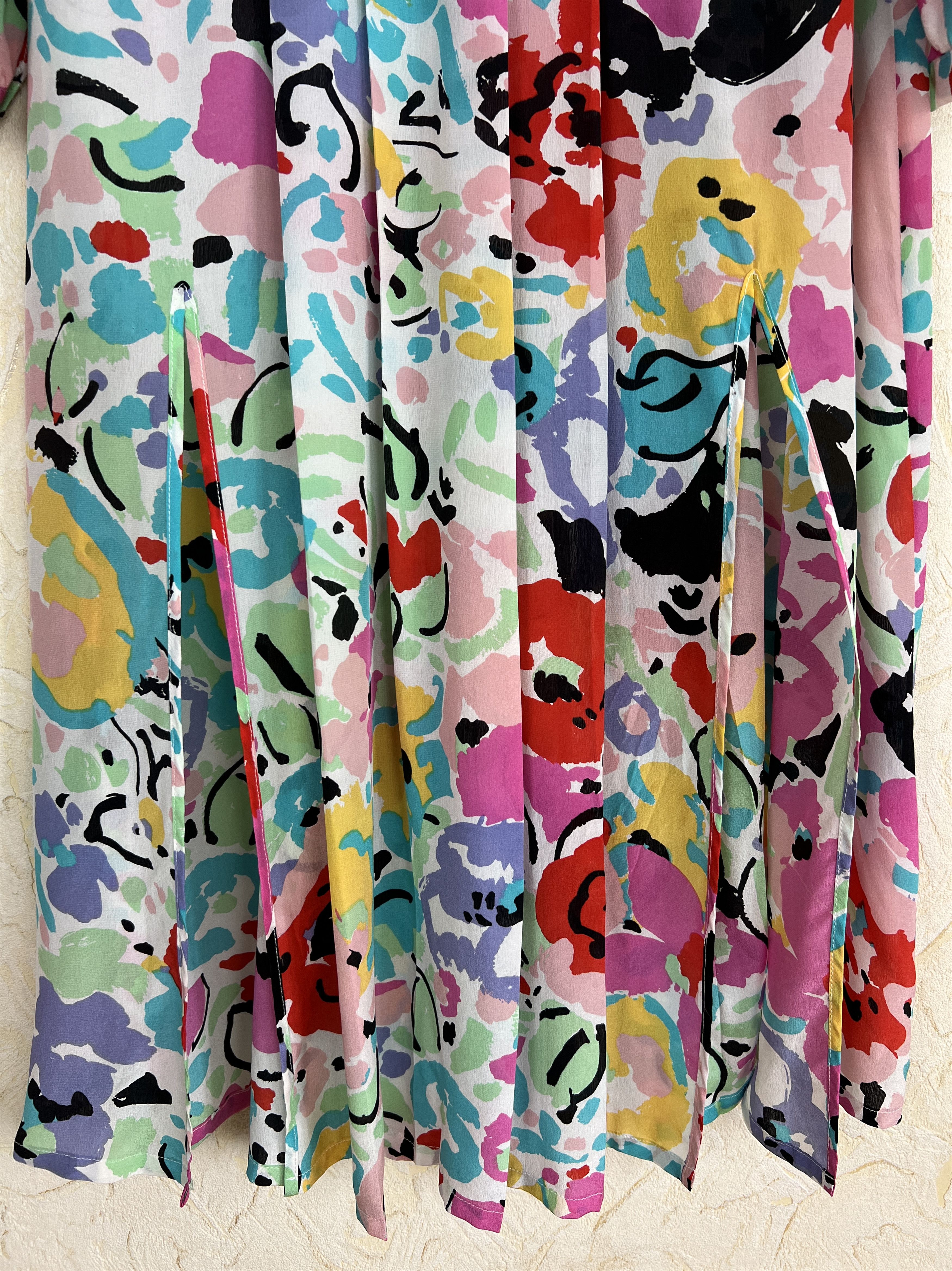 RIXO RIXO Camellia Silk Midi Dress 100% Silk Floral Print Size L / US 10 / IT 46 - 5 Thumbnail