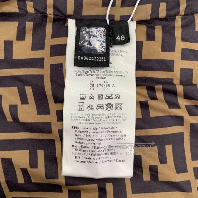 Fendi Fendi White Lining Logo Monogram Print Fleece Jacket Size US S / EU 44-46 / 1 - 6 Thumbnail