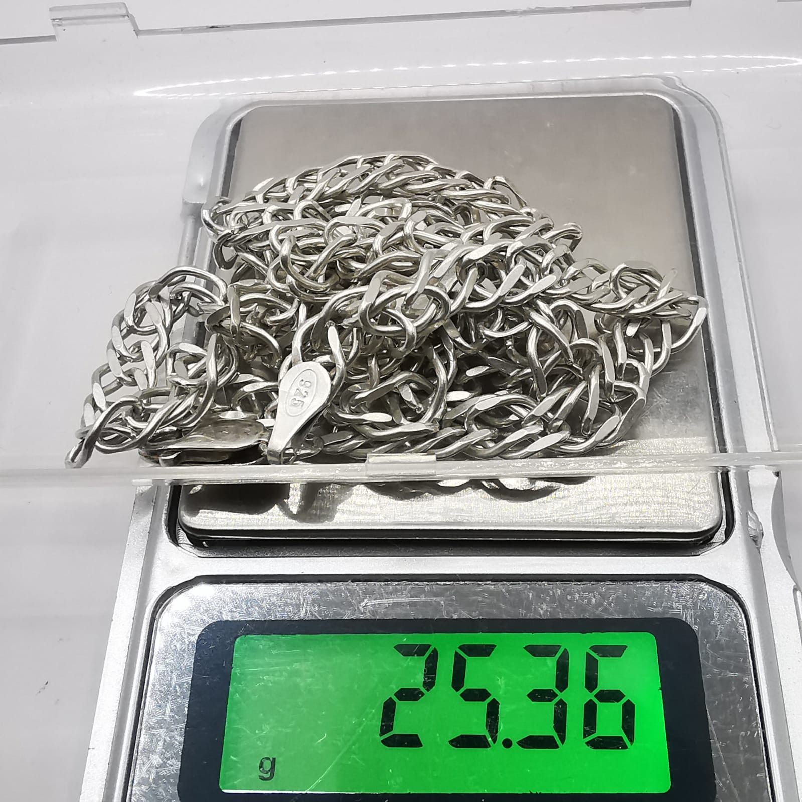 Sterling Silver Vintage Unisex Jewelry Chain, 925 Sterling Silver 25,36g Size ONE SIZE - 5 Thumbnail