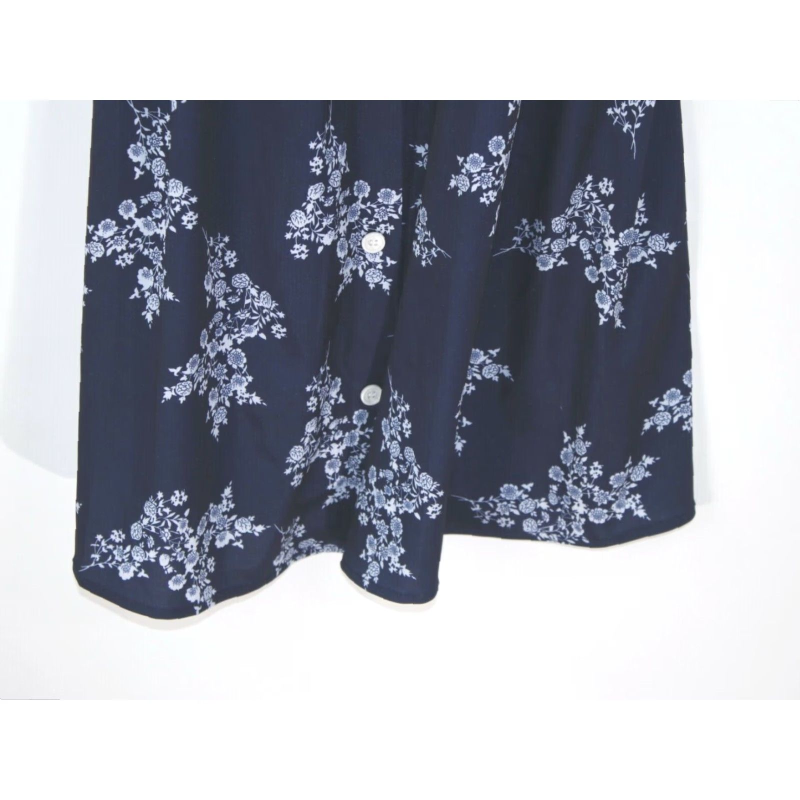 Vintage Ecowish Women's Tie Front Spaghetti Strap Floral Blue Summer Dress Adult Large 29" 30" Chest Sleeveless Florals Womens Size L / US 10 / IT 46 - 4 Thumbnail