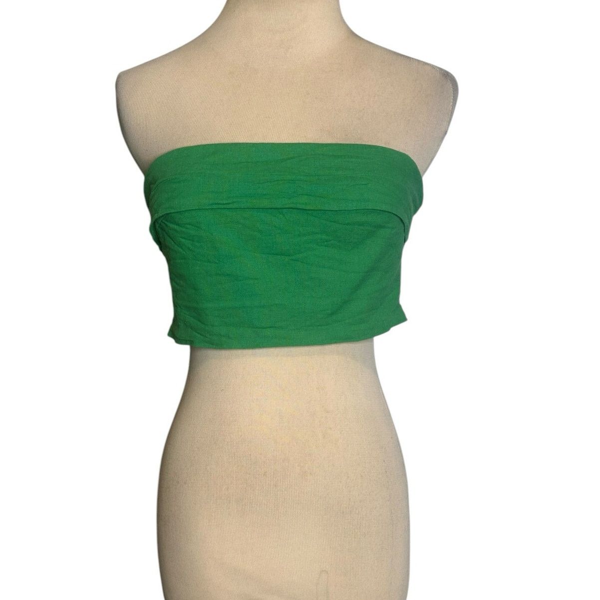 PRINCESS POLLY Princes Polly vibrant green bandeau strapless top size 4 Size S / US 4 / IT 40 - 1 Thumbnail