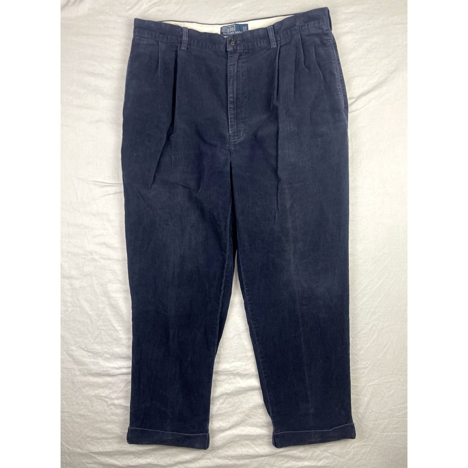 Polo Ralph Lauren VINTAGE Polo Ralph Lauren Pants Mens 36x30 Blue Hammond Corduroy Pleated Preppy Size US M / EU 48-50 / 2 - 2 Thumbnail