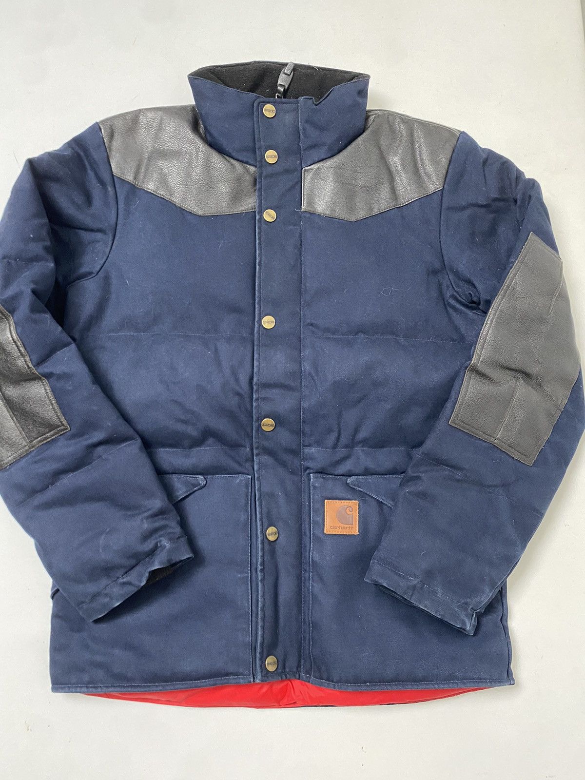 Carhartt Wip Carhartt WIP Wayne jacket size M blue with leather inserts Size US M / EU 48-50 / 2 - 2 Thumbnail