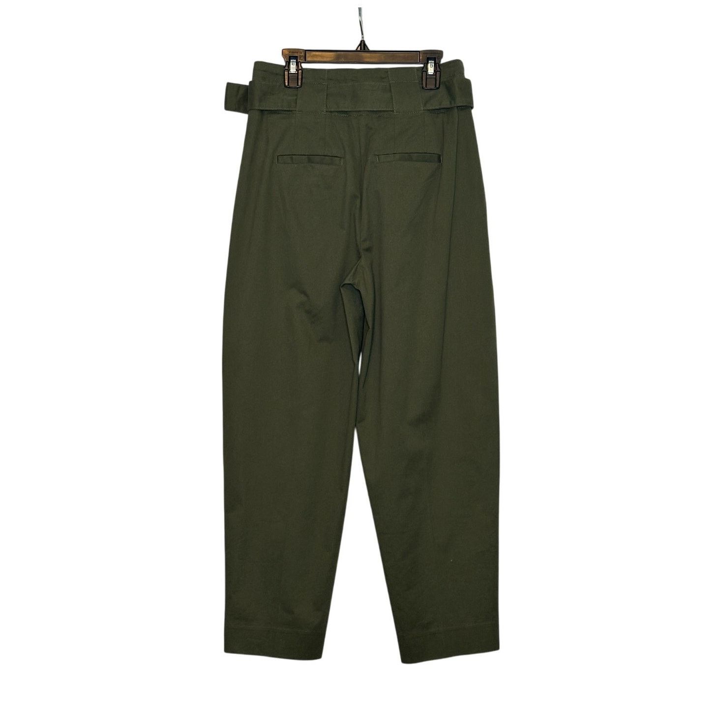 Express Banana Republic green pleated high waist ankle pants size 2 Size 26" / US 2 / IT 38 - 6 Thumbnail