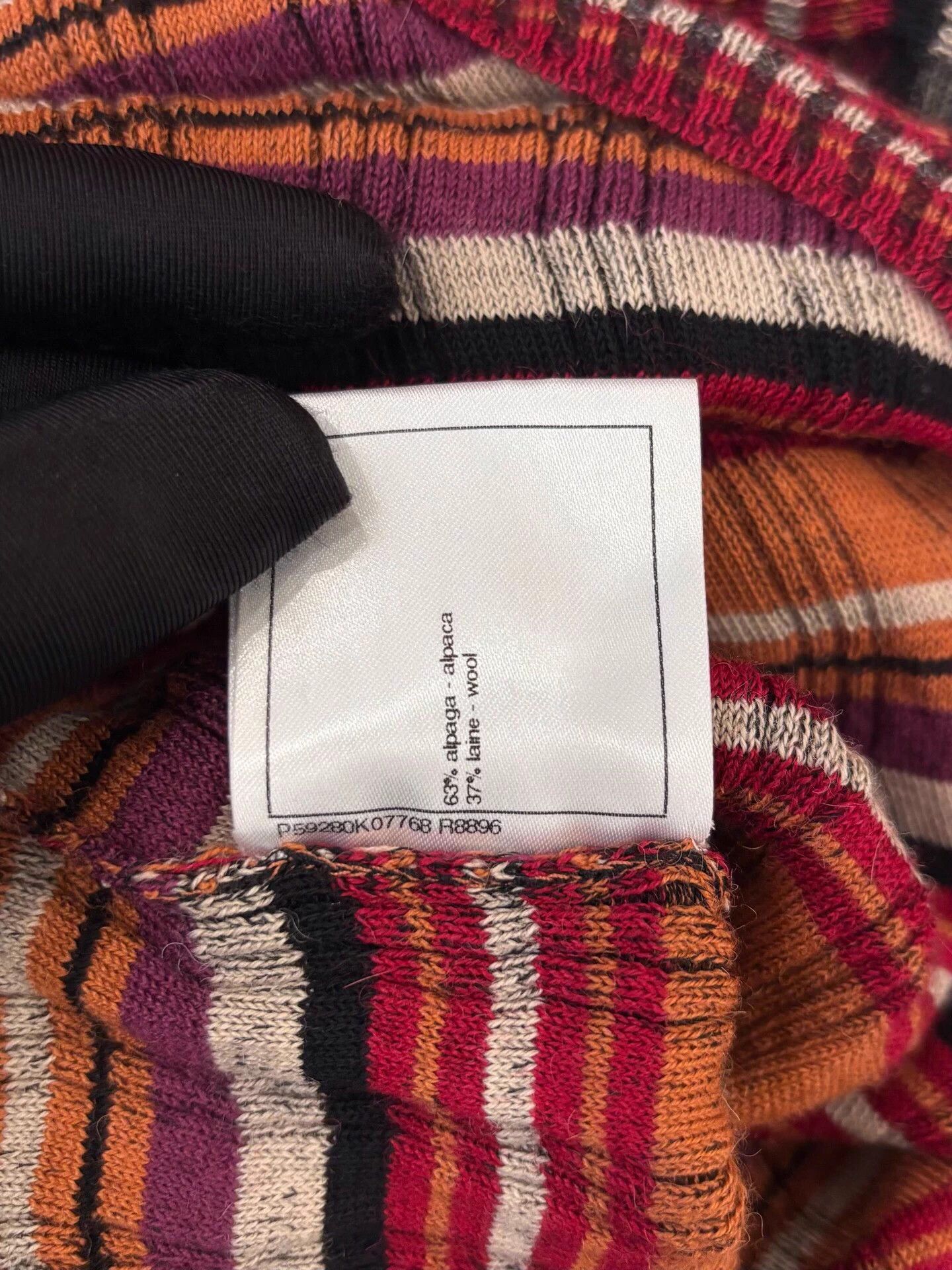 Chanel Chanel Burger Women's Alpaca Stripe Long Knit Dress 38 Size S / US 4 / IT 40 - 8 Thumbnail