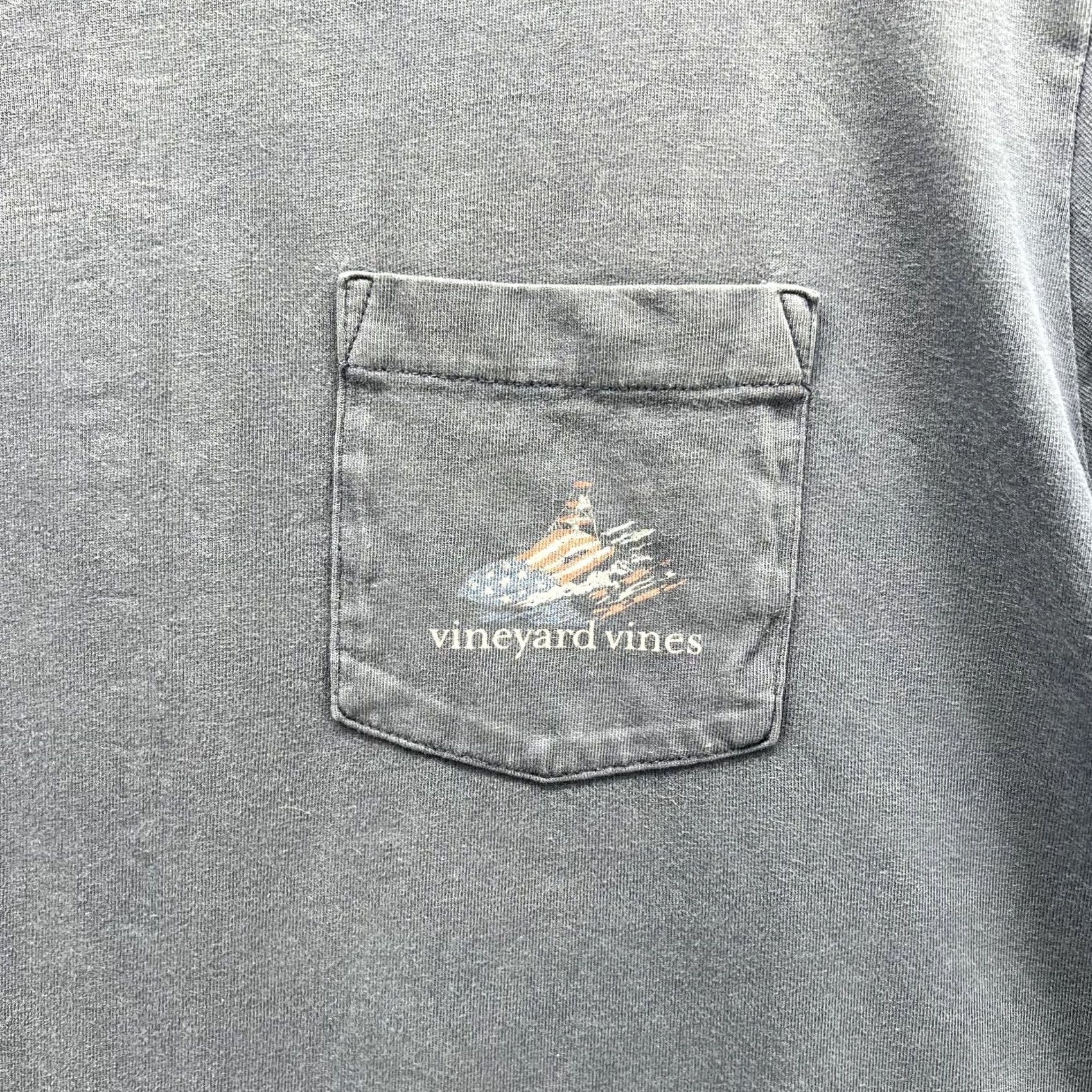 Vineyard Vines Vineyard Vines Shirt Mens Large Blue Pocket Boat Graphic USA Flag Tee Vintage Size US L / EU 52-54 / 3 - 7 Thumbnail