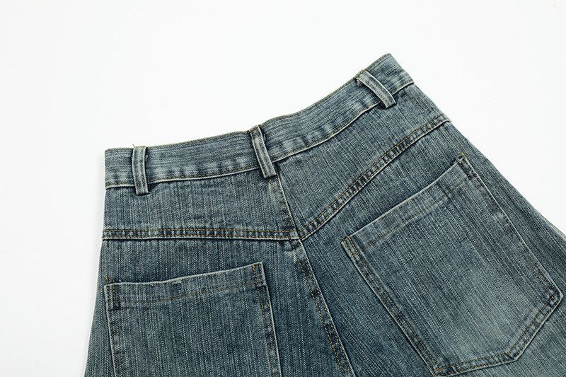 Vintage Men's Washed Embroidered Distressed Curved-Leg Jeans Size US 32 / EU 48 - 5 Thumbnail