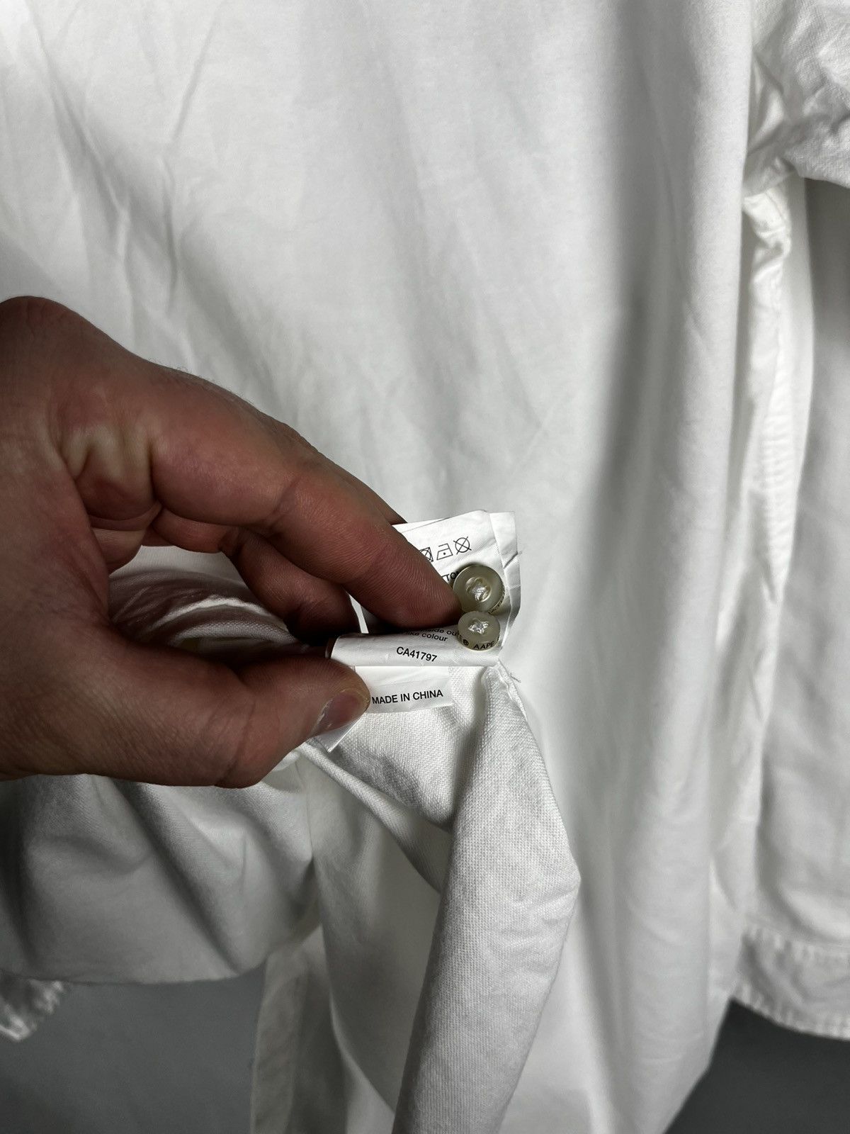 Bape AAPE By A BATHING APE BAPE White Button Down Shirt Size US L / EU 52-54 / 3 - 18 Thumbnail