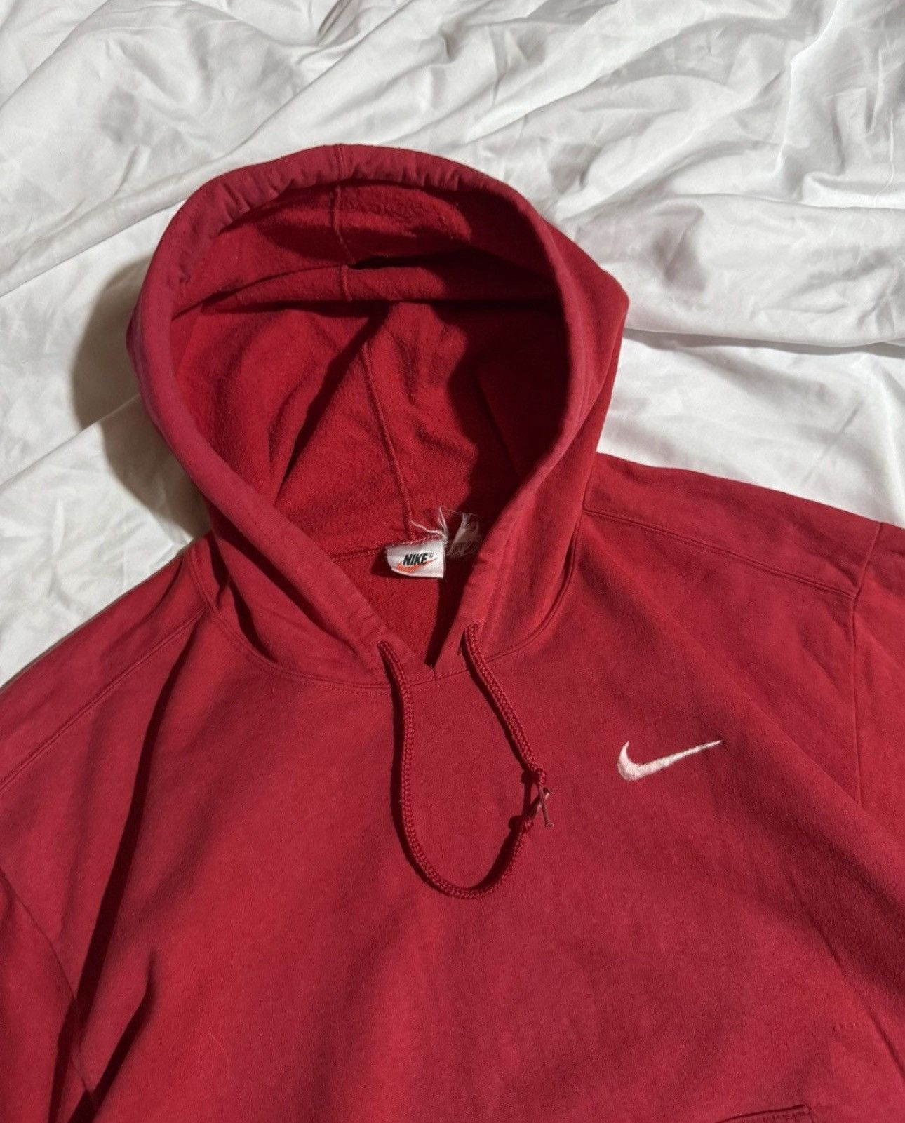 Nike Vintage 90s Nike Small Swoosh Pull Over Hoodie Size US L / EU 52-54 / 3 - 2 Thumbnail