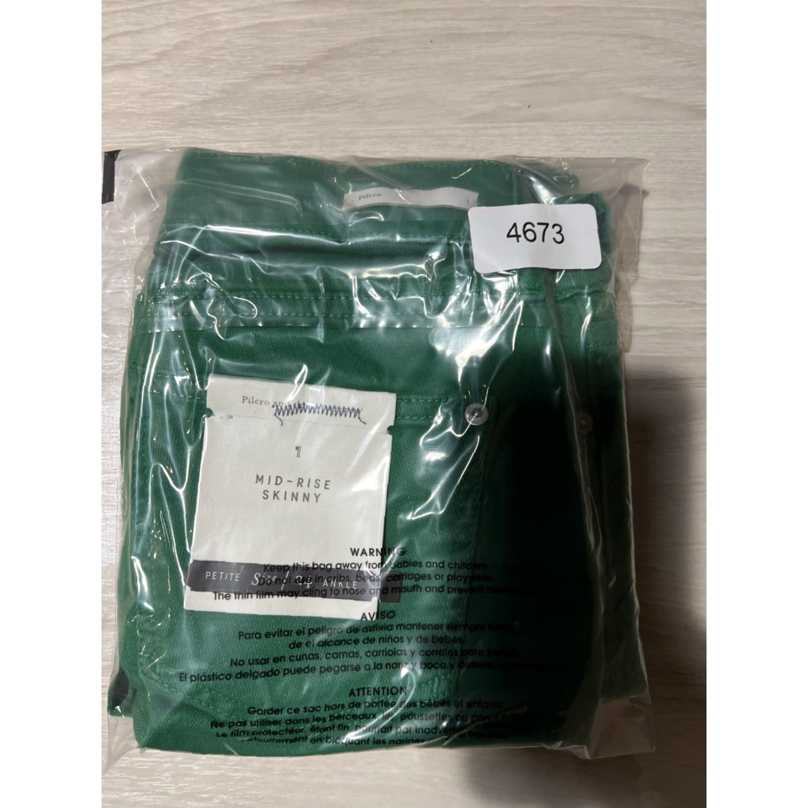 Anthropologie NWT Anthropologie Pilcro and the Letterpress Jeans 24 Green Mid Rise Skinny Jeans Size 42" / US 20 - 5 Thumbnail