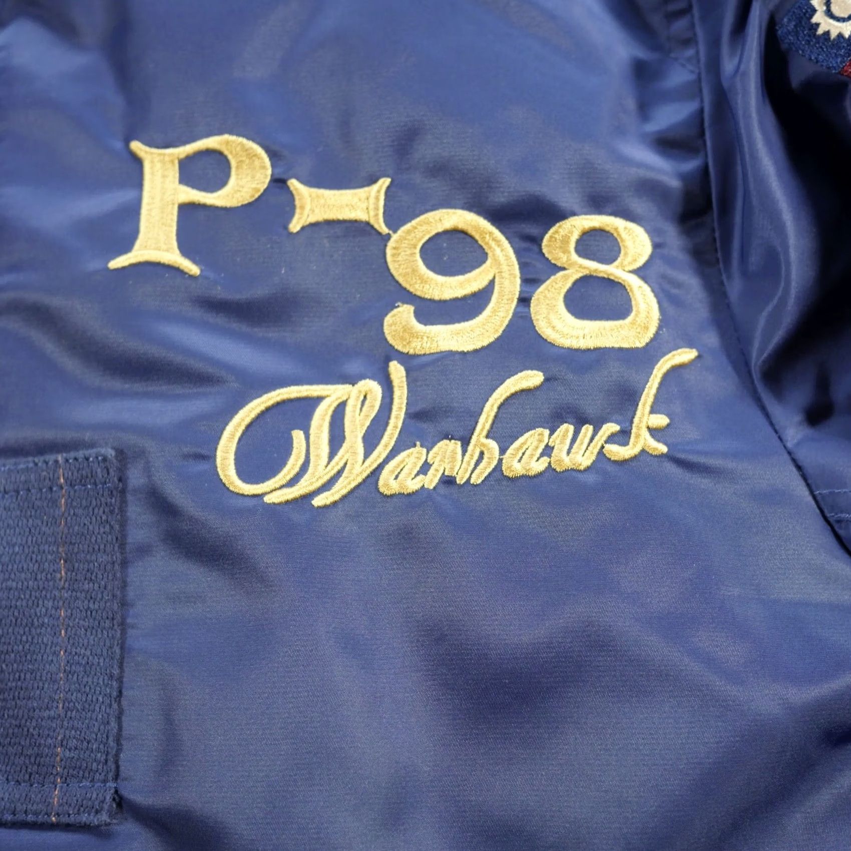Vintage VINTAGE Flight Tigers Jacket Mens M Blue P-98 Warhawk Bomber 90s Embroidered Jacket Size US M / EU 48-50 / 2 - 5 Thumbnail