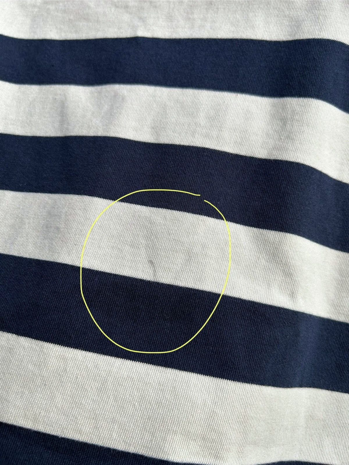 JW Anderson JW Anderson Navy/Off-White Oversize Anchor Striped Tee Size US L / EU 52-54 / 3 - 11 Thumbnail
