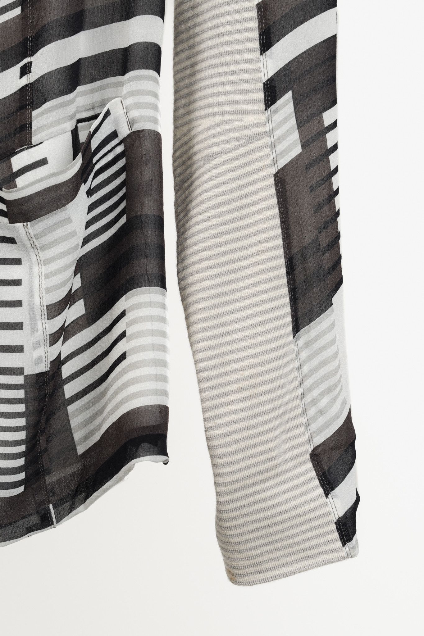 Rick Owens Rick Owens 2011 Khaki Cream Geometric Mix Material Jacket Size L / US 10 / IT 46 - 6 Thumbnail