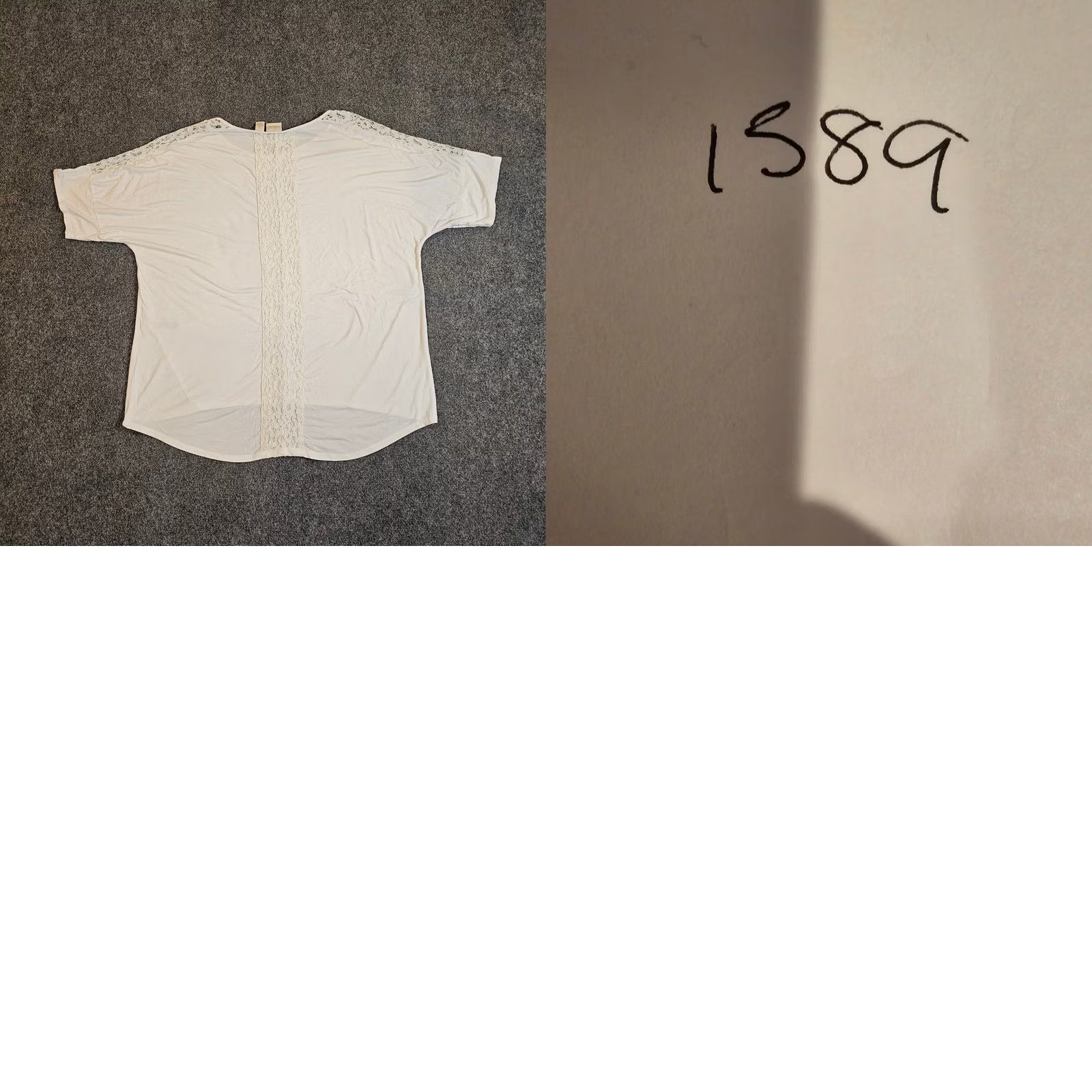Vintage Chico's Top Shirt Women XL White Lace Trim Short Sleeve Stretchy Casual Career Shirt Size XL / US 12-14 / IT 48-50 - 8 Thumbnail