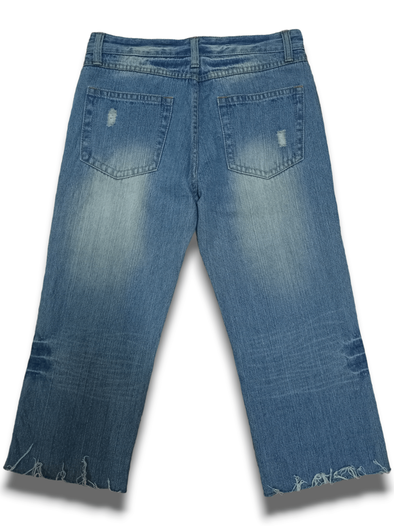 Japanese Brand Vintage Japanese Blue Wash Distressed Baggy Jeans Shorts Size US 30 / EU 46 - 4 Thumbnail