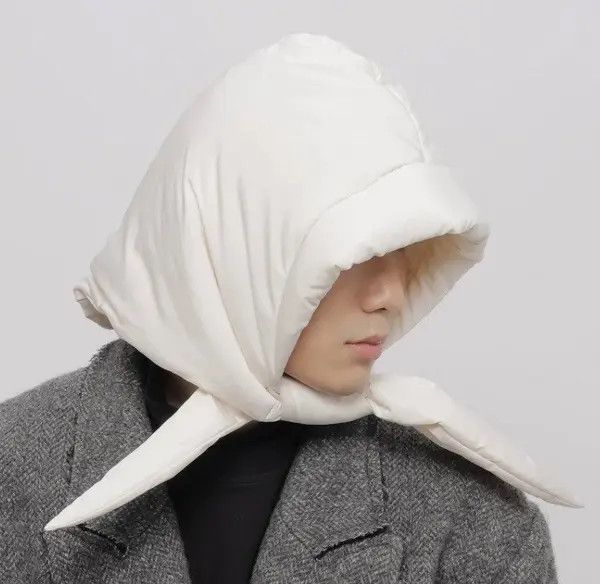 Japanese Brand Avant garde puffer self-tie trapper hat aviator beanie cap Size ONE SIZE - 7 Thumbnail