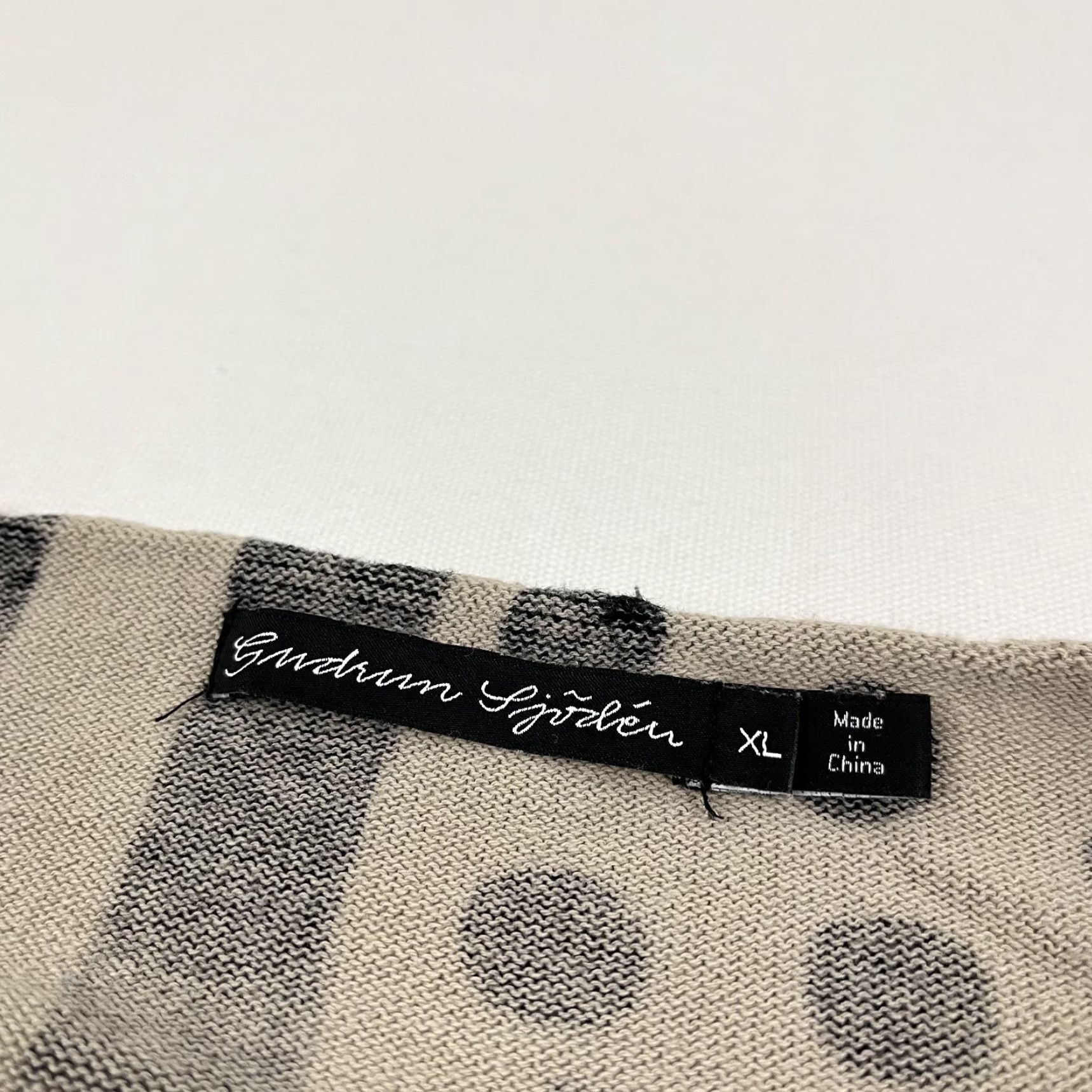 Vintage Gudrun Sjoden Sweater Womens XL Brown Black Stripe Abstract Artsy Organic Cotton Size XL / US 12-14 / IT 48-50 - 2 Thumbnail