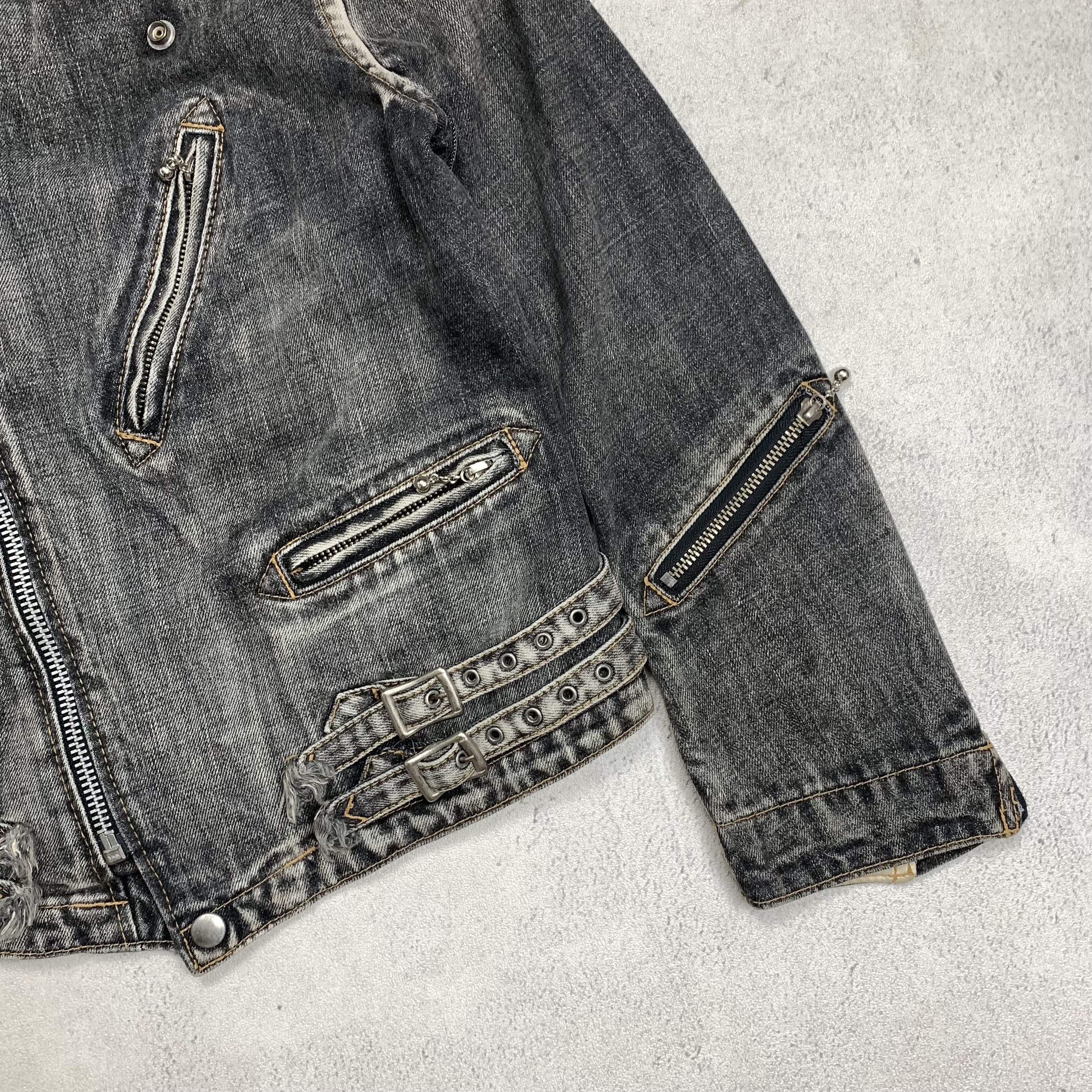 Japanese Brand RNA Alternative Biker Punk Denim Jacket Ramones Size M / US 6-8 / IT 42-44 - 3 Thumbnail