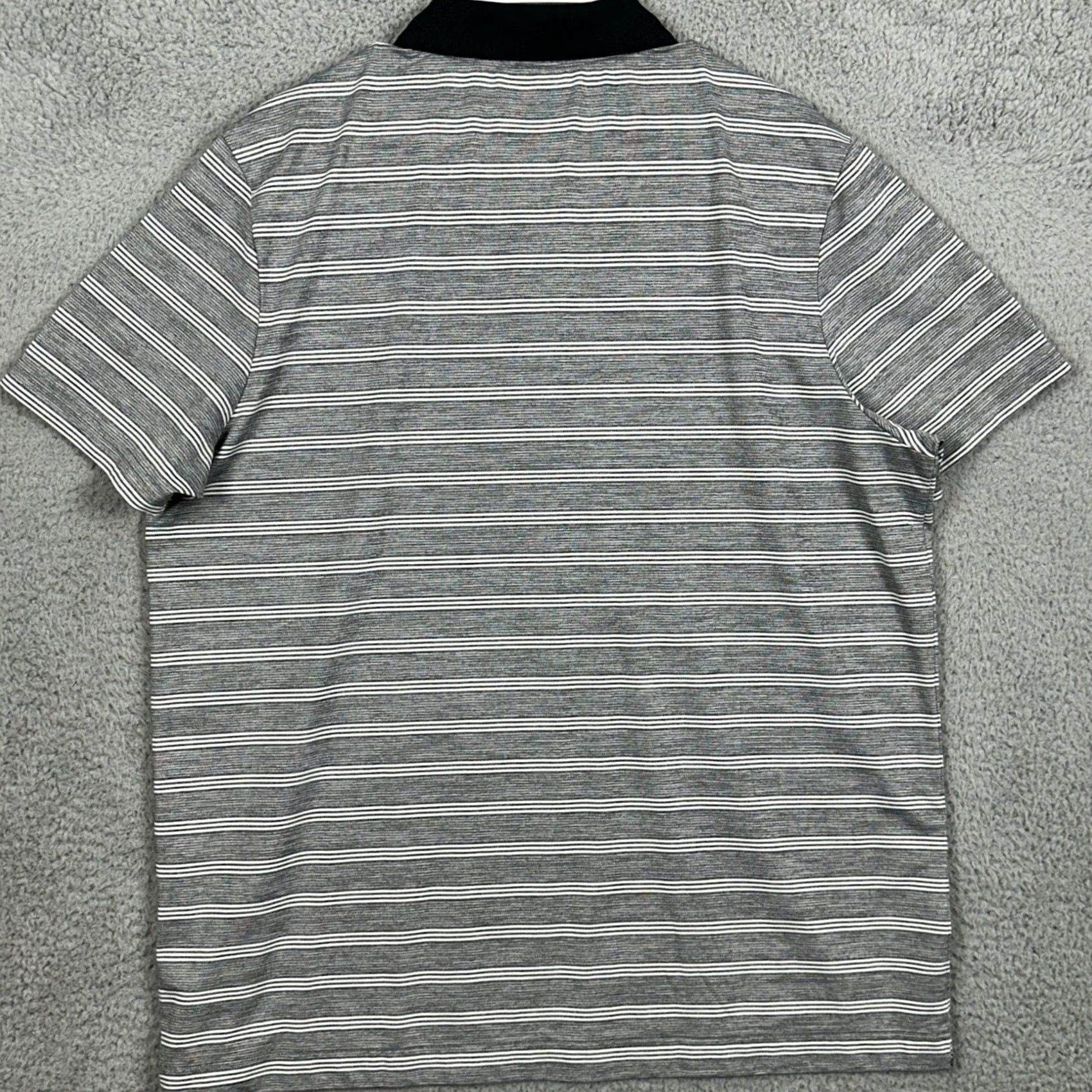 Lacoste Lacoste Sport Polo Shirt Mens 2XL Gray White Striped Tournament Logo Short Sleeve Sportswear (GOLF) Size US XXL / EU 58 / 5 - 3 Thumbnail