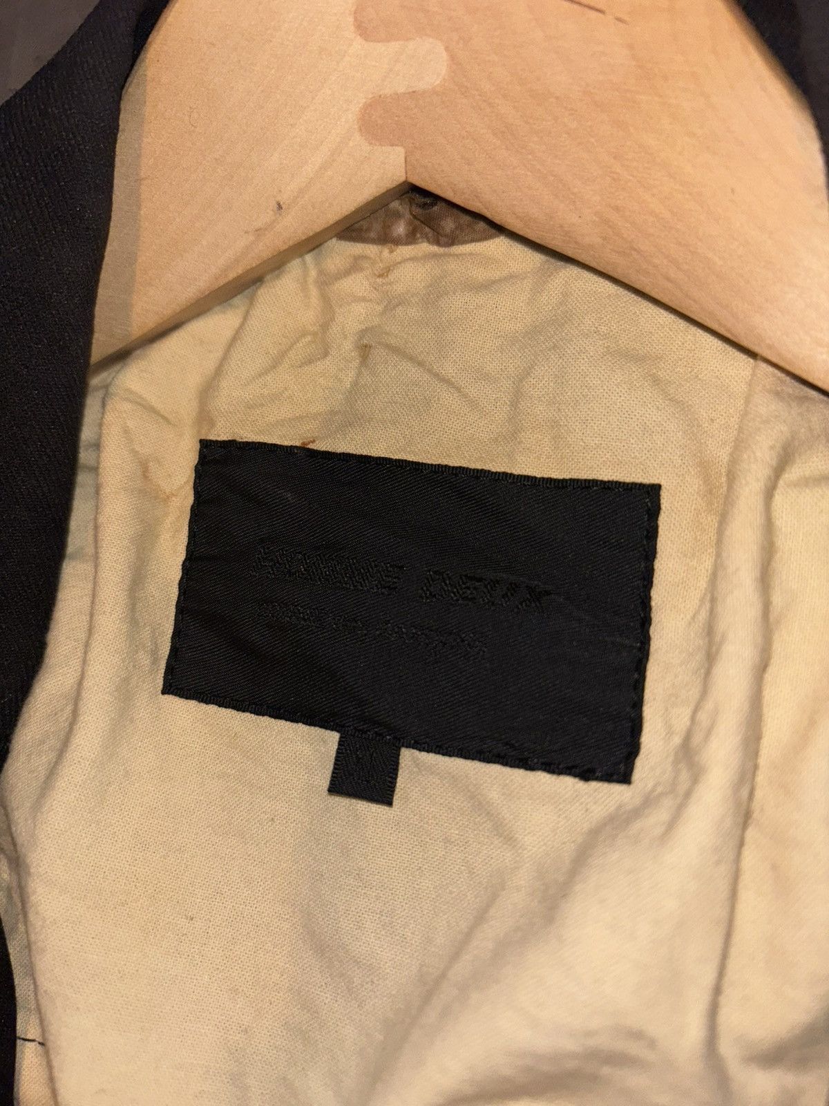 Comme des Garcons Homme Deux COMMES DES GARCONS HOMME DEUX BLACK WASHED POLY BLAZER Size 42R - 6 Thumbnail