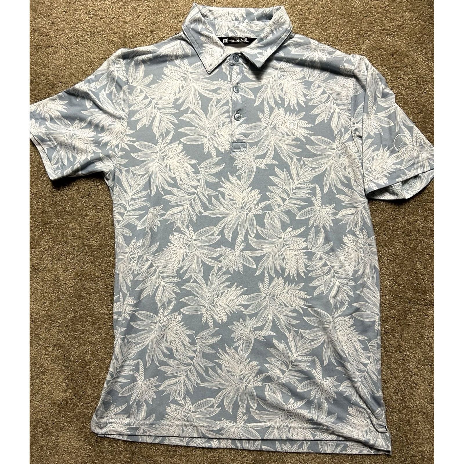 TravisMathew VINTAGE? No — Travis Mathew Big Sky Montana Golf Polo Men’s M Hawaiian Print Shirt Size US M / EU 48-50 / 2 - 2 Thumbnail