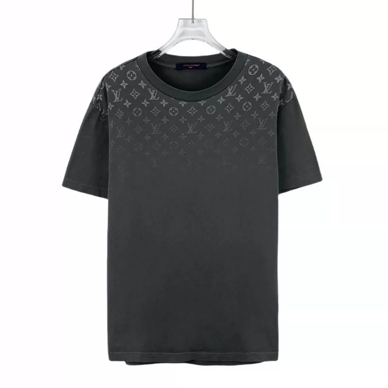 Louis Vuitton 24 grey cotton crewneck T-shirt with logo pr
