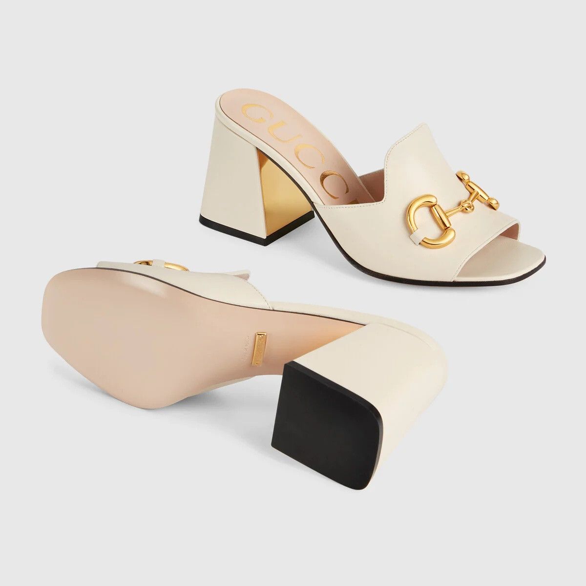 Gucci o1s1wg110225 Slide Sandals With Horsebit in White Size US 6 / IT 36 - 5 Thumbnail