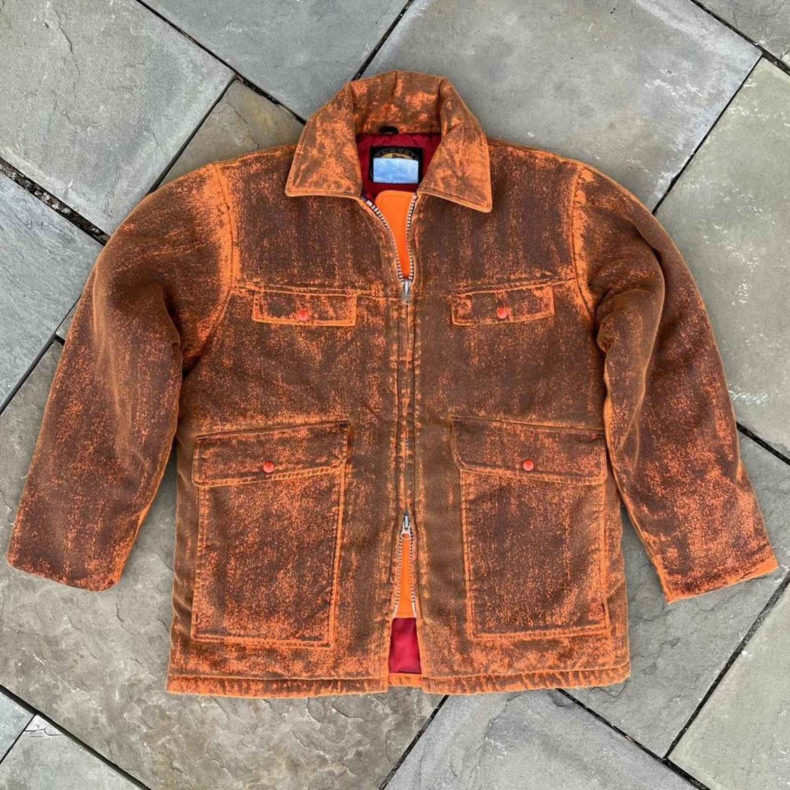 Woolrich Woolen Mills Vintage 80s Pigment Painted 2-way Zipper Coat Made in USA Size US XL / EU 56 / 4 - 1 Thumbnail