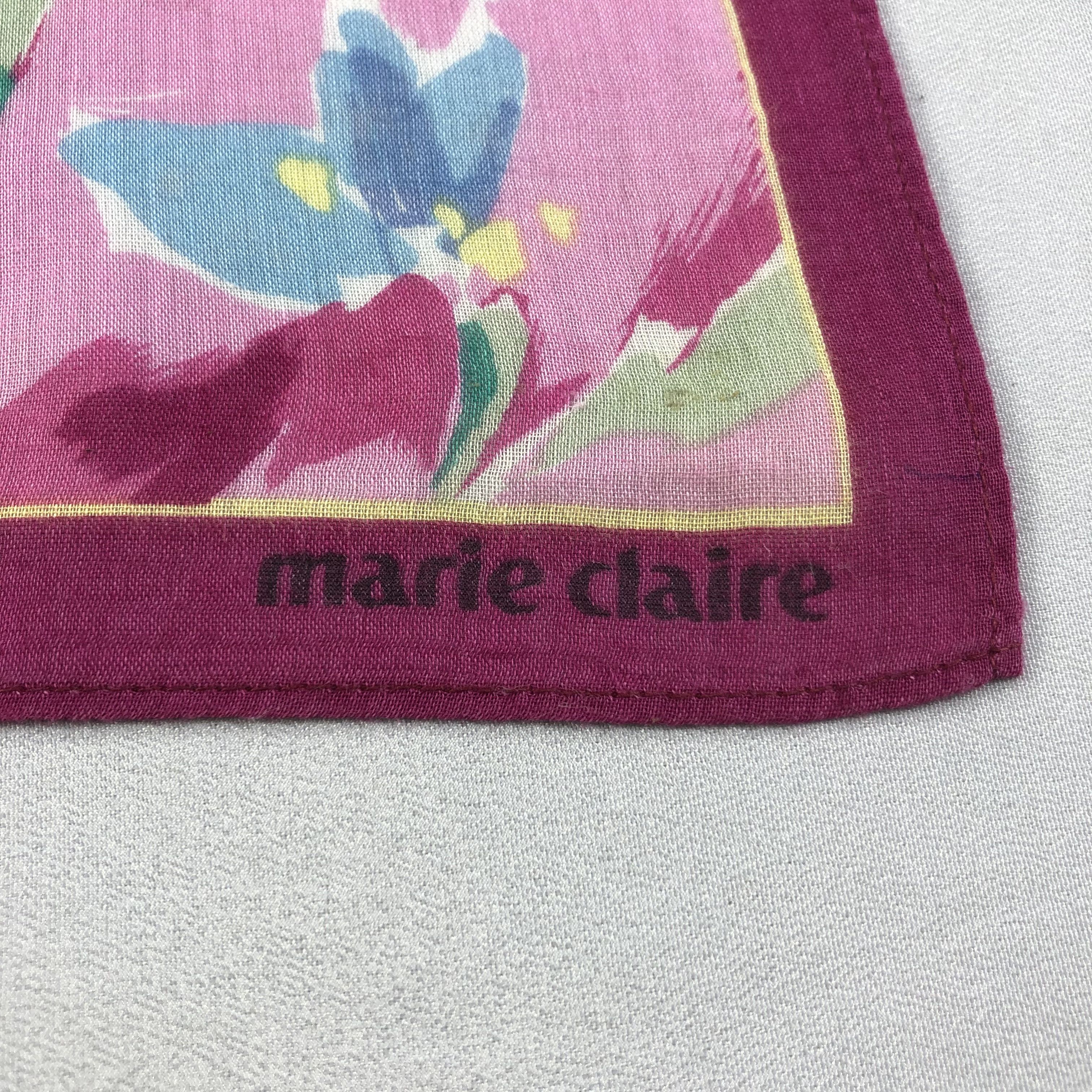 Vintage Marie Claire Flora Handkerchief Neckerchief Bandana H1525 Size ONE SIZE - 4 Thumbnail