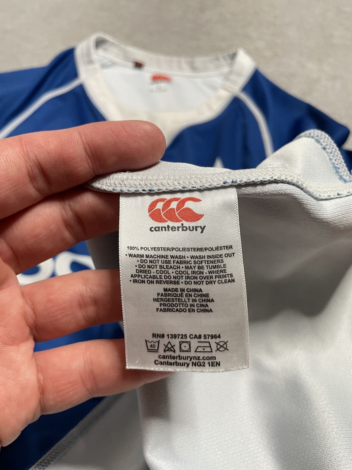 Vintage Vintage Blue Jersey Sport T-shirt Rugby White Star Size US L / EU 52-54 / 3 - 6 Thumbnail