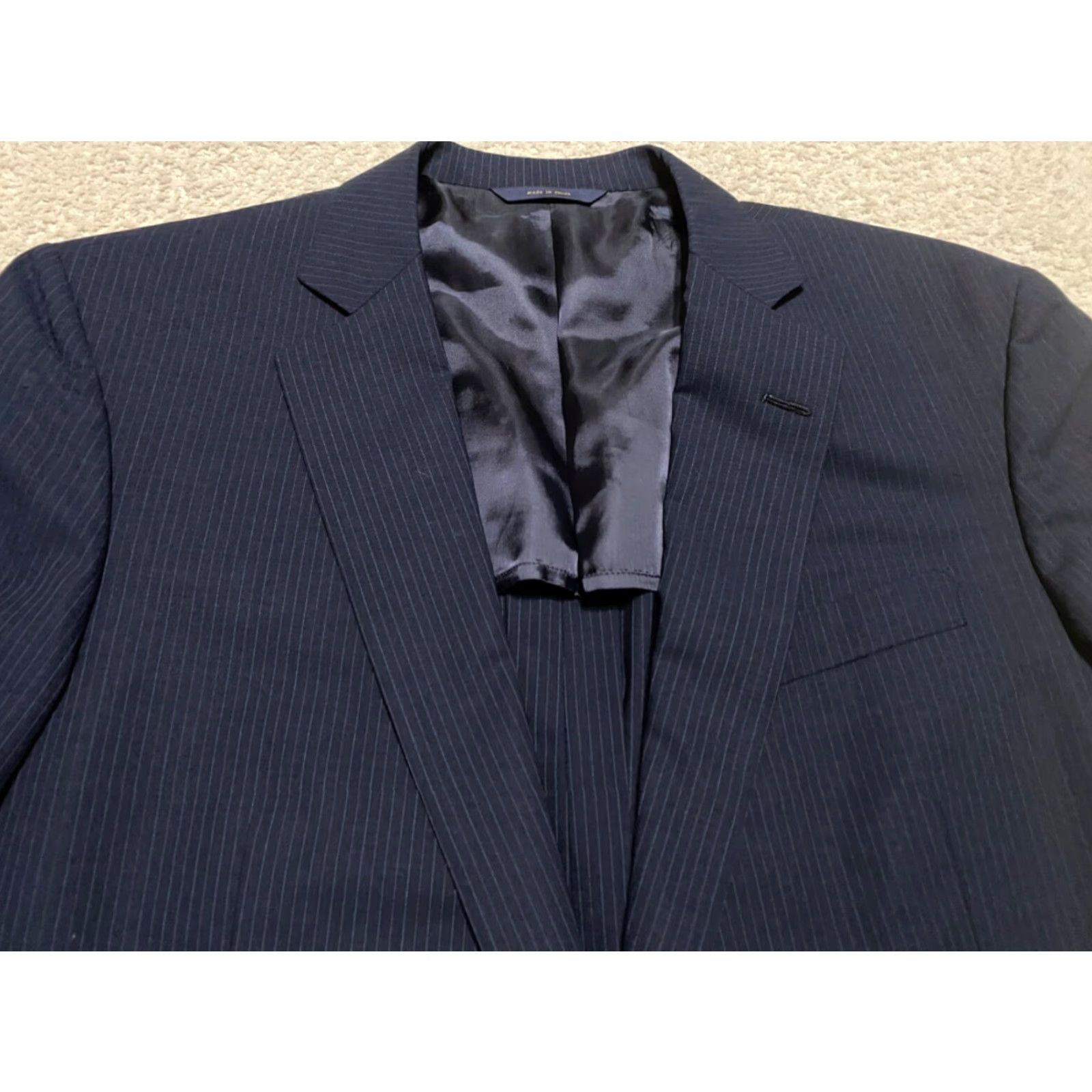 Brooks Brothers Brooks Brothers Blazer Mens 41 Blue Striped Fitzgerald Single-Breasted Wool Blend 4-Button Jacket Union Controls Mens Size 42R - 3 Thumbnail