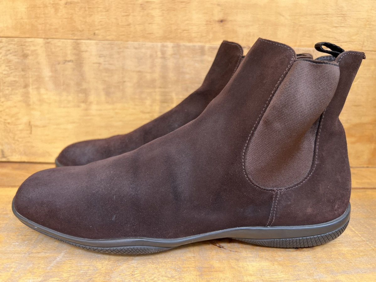 Prada Prada Men's Brown Suede Chelsea Ankle Boot Size 8 UK 9 US Size US 9 / EU 42 - 1 Thumbnail