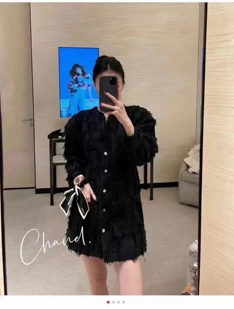 Chanel Chanel Black tassel coat Size XXS / US 00 / IT 34 - 2 Thumbnail