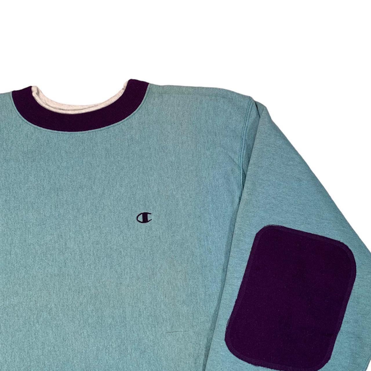 Champion Vintage 90s Champion Reverse Weave Elbow Patch Sweatshirt Size US L / EU 52-54 / 3 - 2 Thumbnail