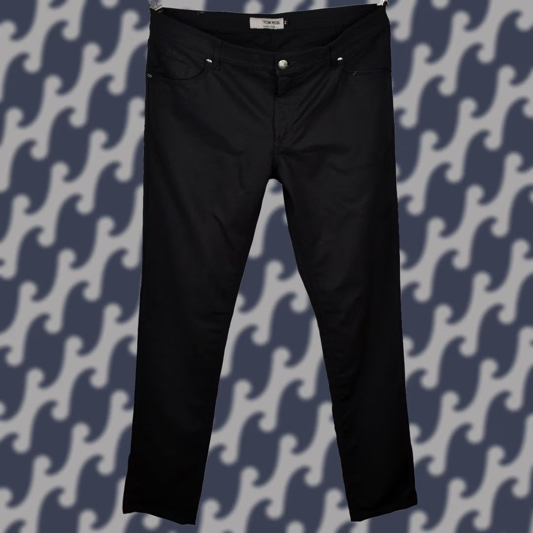Vintage TOM REBL Pants Mens Black Cotton/Nylon 54 Size US 38 / EU 54 - 1 Thumbnail